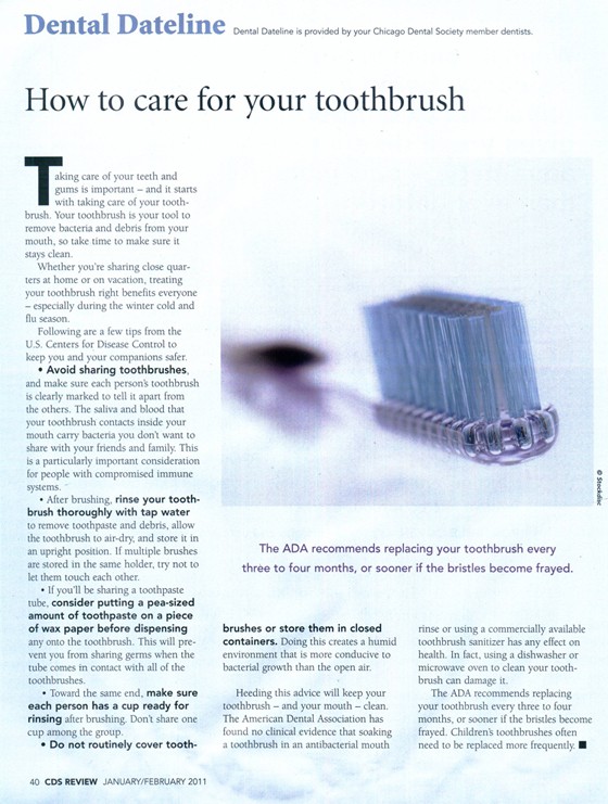 How to care for your toothbrush