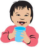 baby drinking from a cup