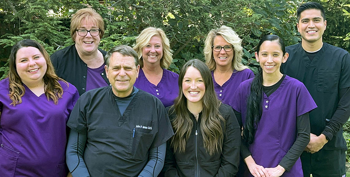 Dr. Sydney VanArsdel with Dr. John James and Klondike Dental Care staff